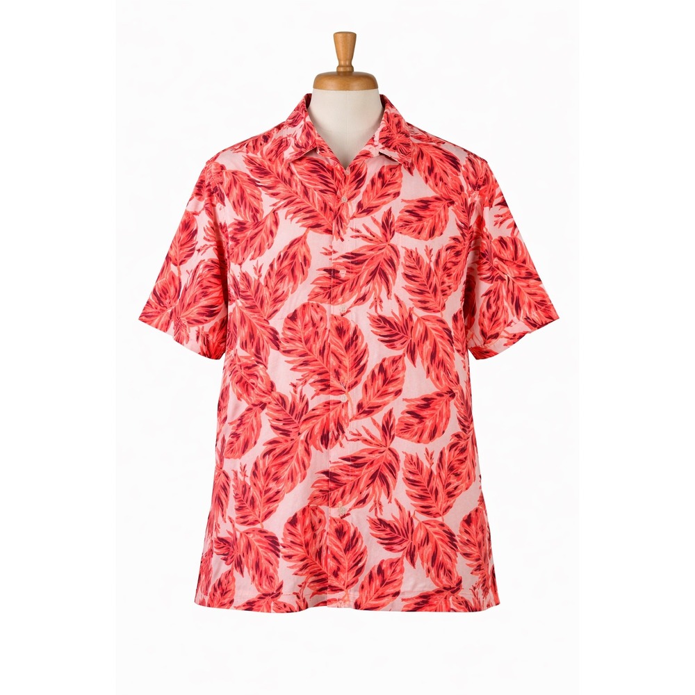 Under‎ Armour Mens Playoff Polo XL Tropical Leaf Print Coral Orange 1327037-142